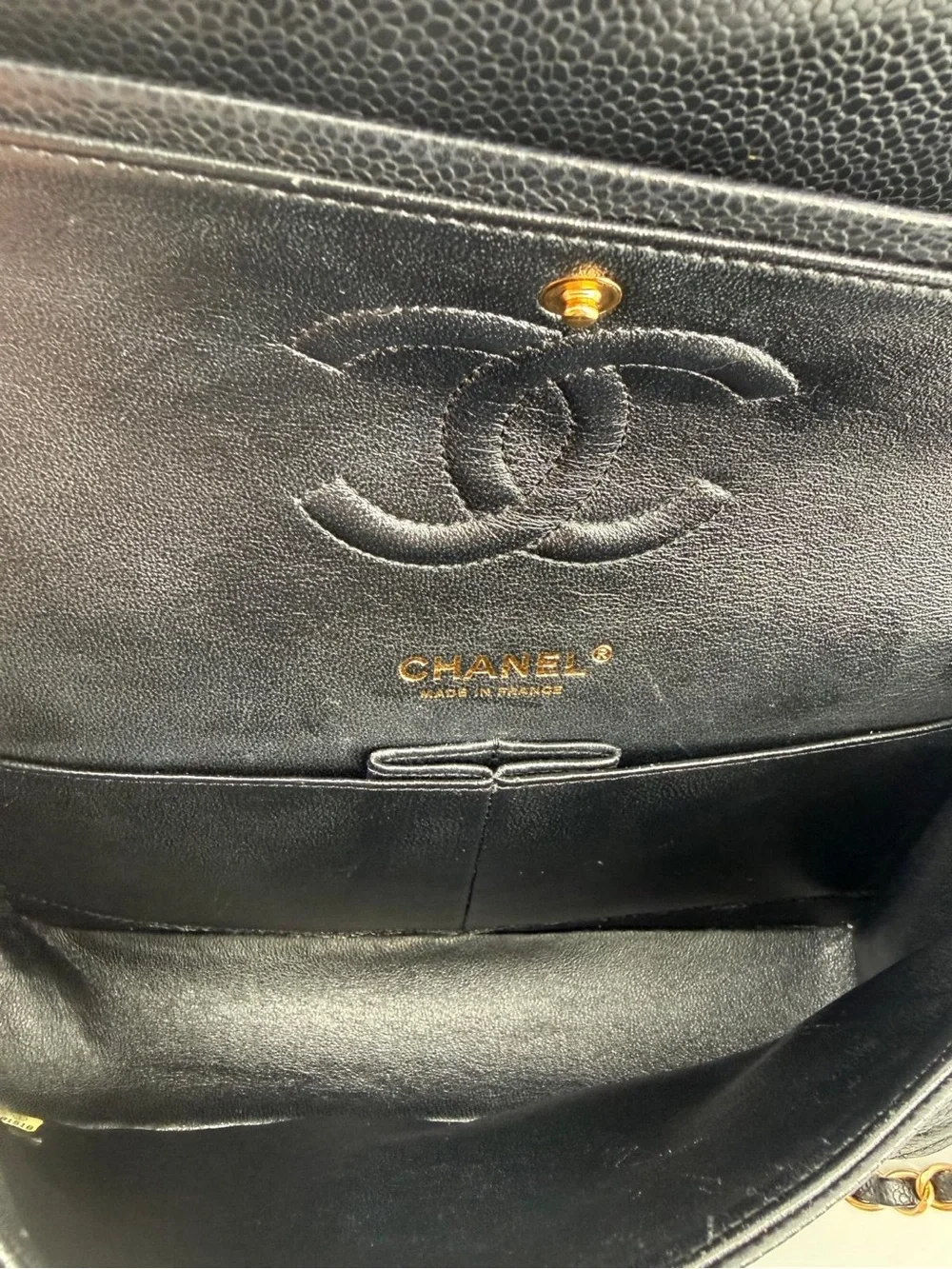 Chanel Medium Classic Double Flap Caviar Leather Bag